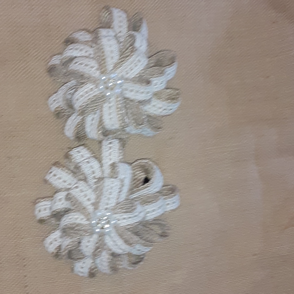 TIE BACKS RAFFIA PEARLS LACE (2)